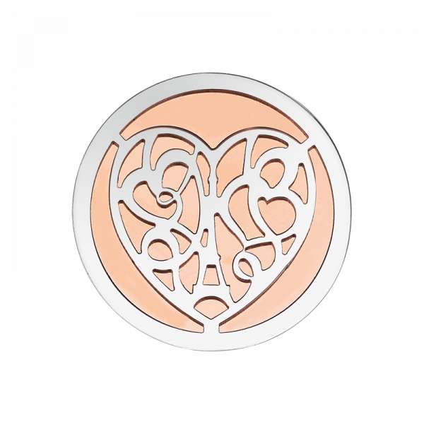 Coin Edelstahl Herz rosé 33mm CS250