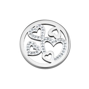 CS126 CEM Coin Element Herzen mit Kristallen